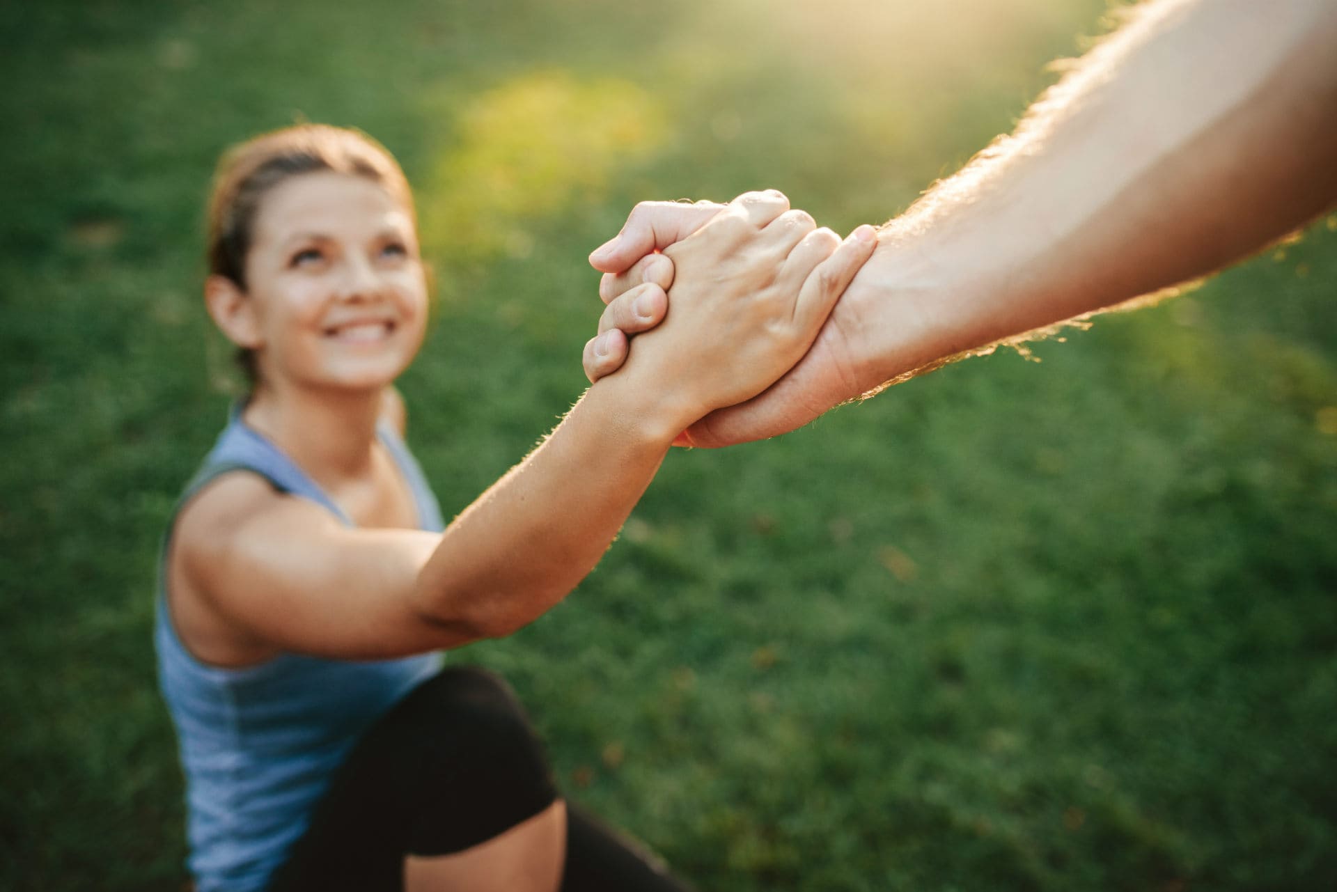 Helping hands showing support and care